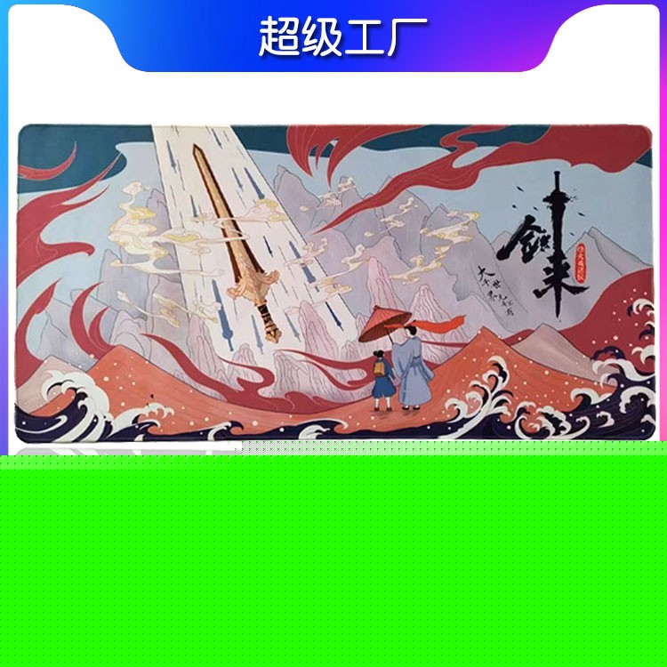 通亞工藝品國(guó)潮風(fēng)仙鶴橡膠鼠標(biāo)墊 采用精密紡織、防滑底部設(shè)計(jì)